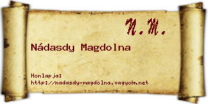 Nádasdy Magdolna névjegykártya