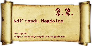 Nádasdy Magdolna névjegykártya